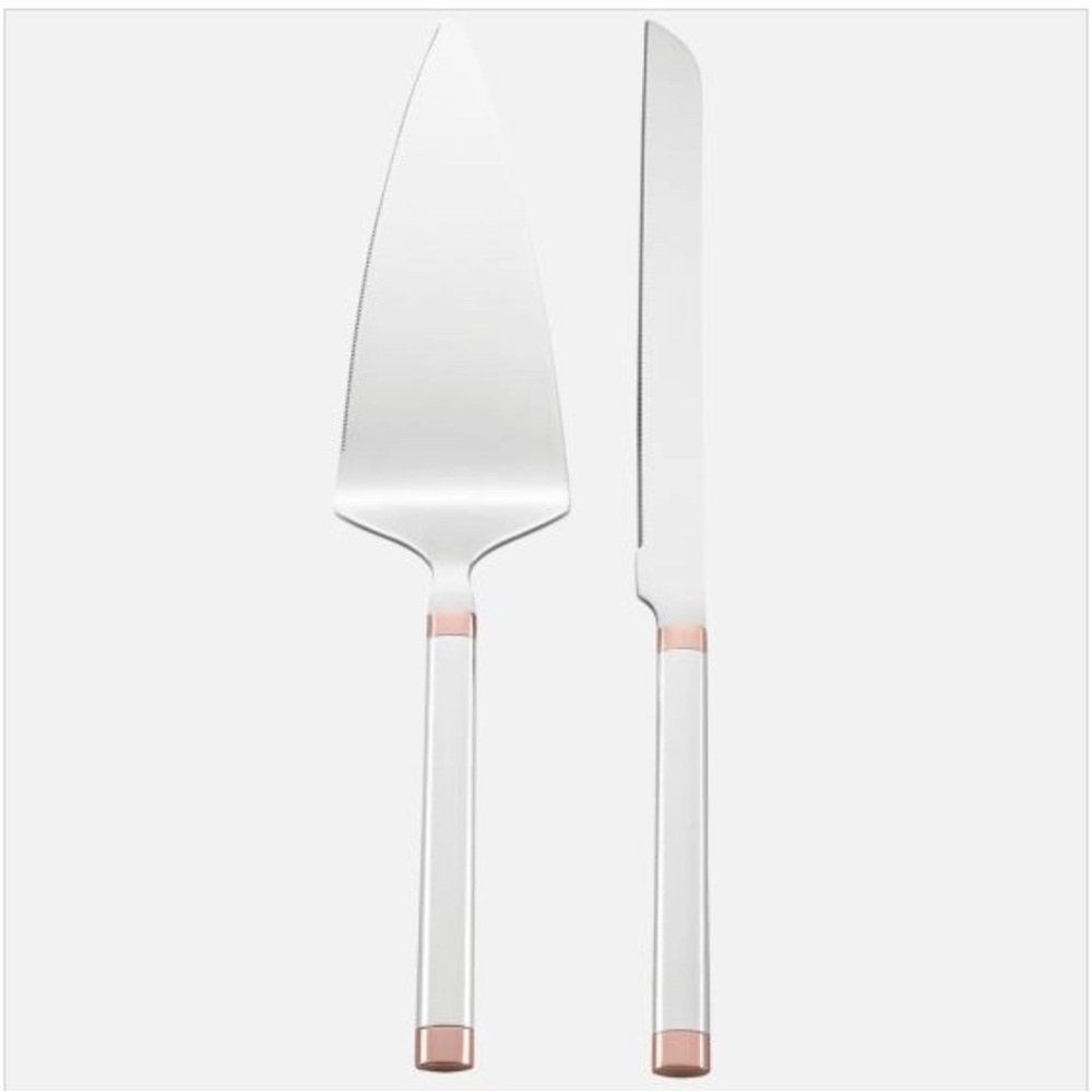 Kate Spade Silver and Rose Gold Serving Utensils